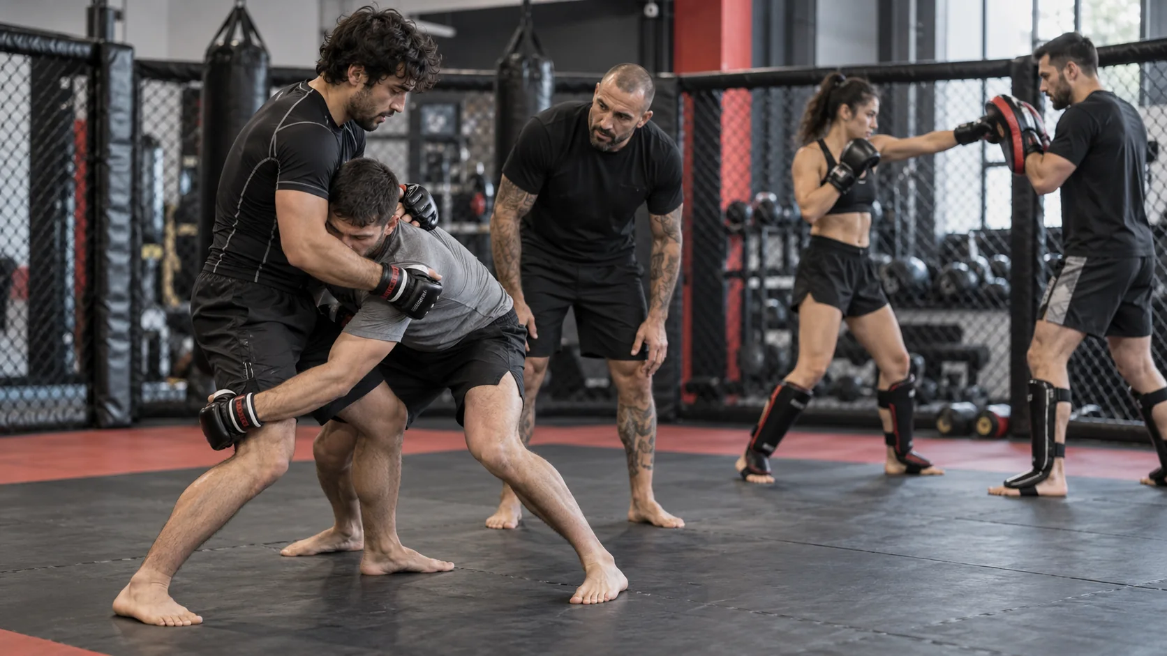 Allenamento di MMA per principianti con striking e grappling a Novate Milanese Allenamento di MMA per principianti con striking e grappling a Novate Milanese